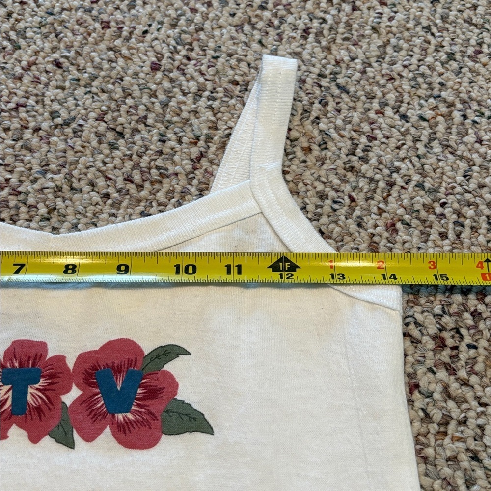 OTV Sport Floral Embroidered White Crop Top. Child’s Medium. Y2K - Picture 5 of 7